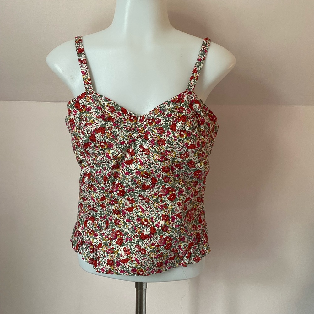Charlotte Russe Floral Bustier Camisole Top